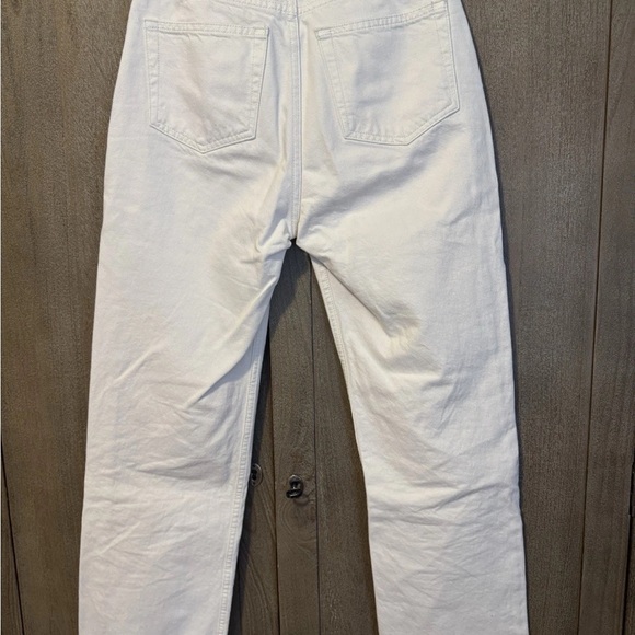 Reformation Abby High Rise ivory Straight Leg Jeans sz 26 - Picture 4 of 7
